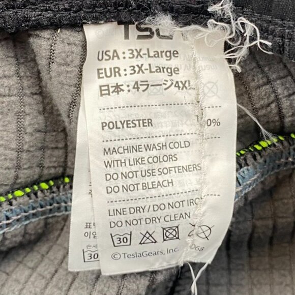 TSLA Mens Activewear Pants Size 3XL Ankle Zip Pull On Straight Athleisure Black - Picture 7 of 14